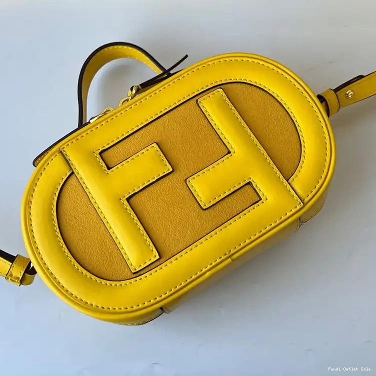 Affordable Leather O'Lock In Mini Calf Case Fendi Yellow Camera 0622